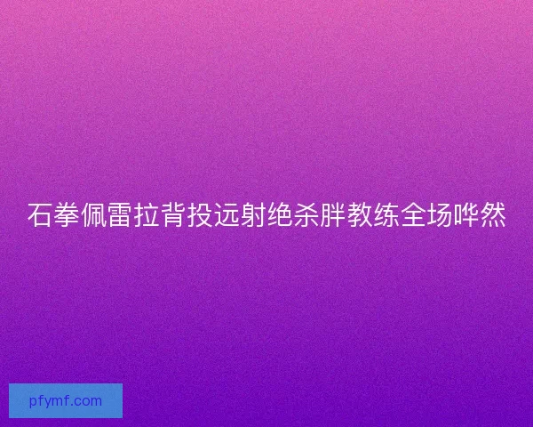 石拳佩雷拉背投远射绝杀胖教练全场哗然